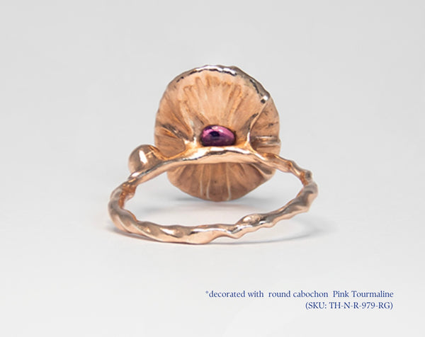 Back side of Nisi Island Ring with hidden gem