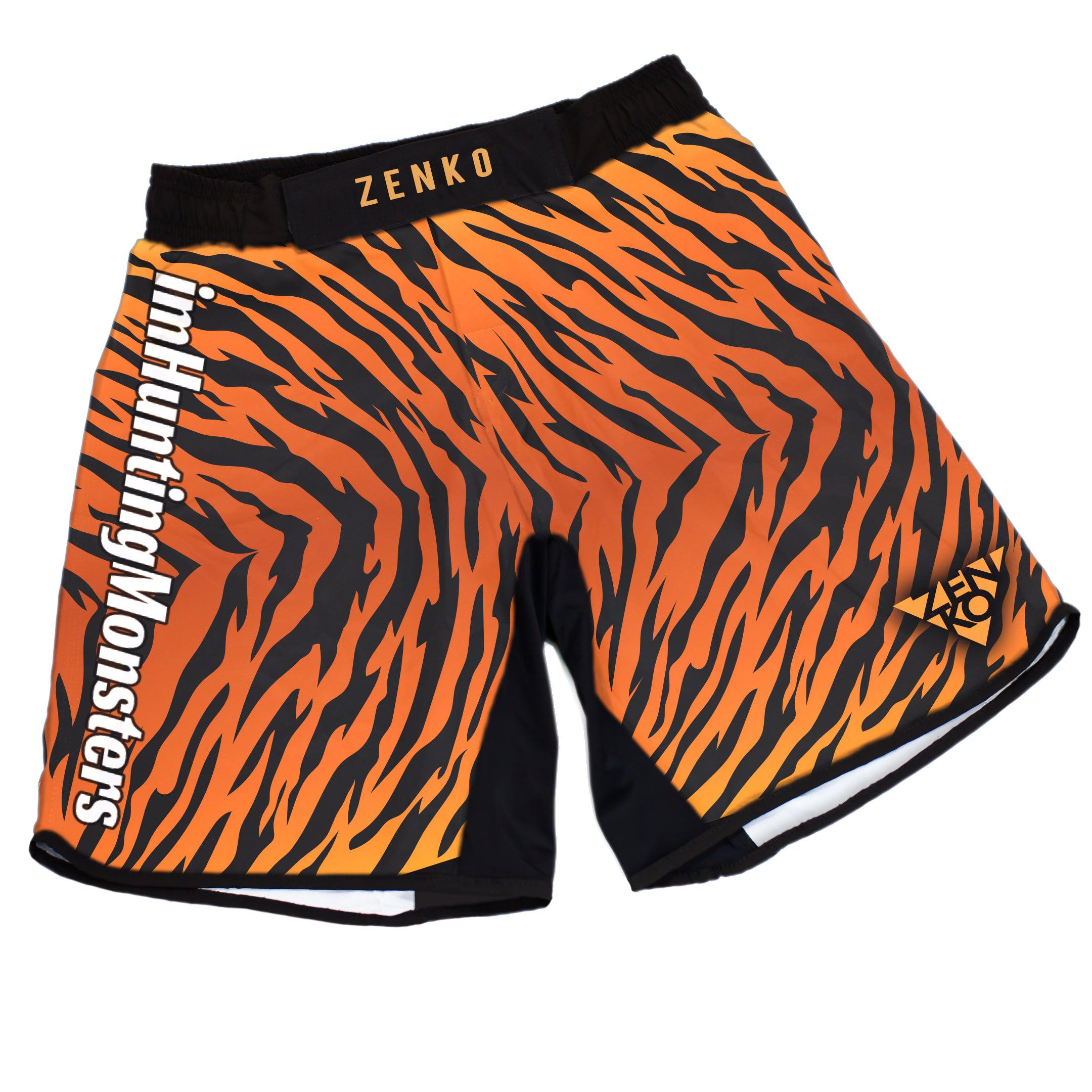 imHuntingMonsters Tiger Grappling Shorts – ZENKO FIGHTWEAR™