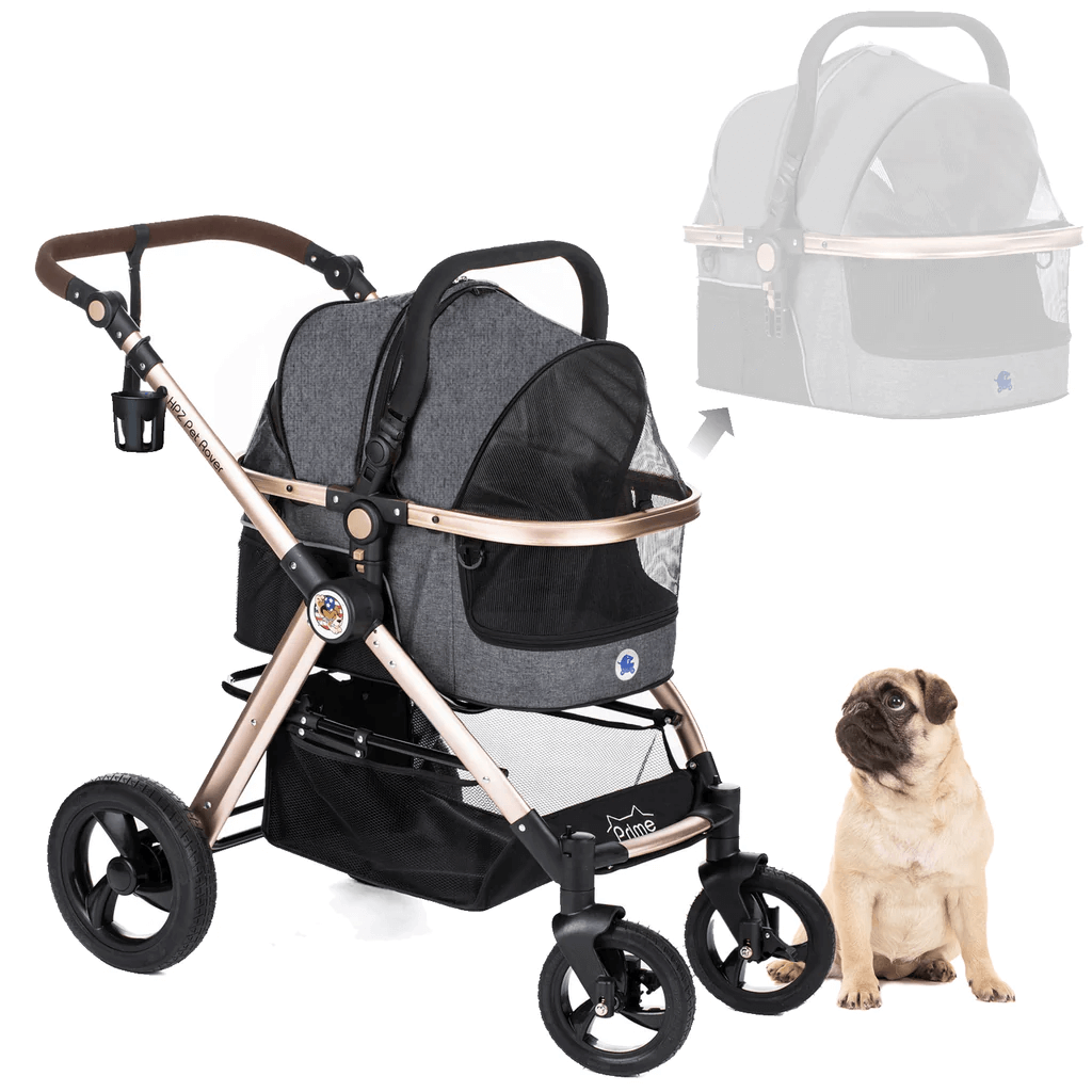 HPZ™ Pet Rover Prime Luxury 3-In-1 Stroller For Dogs & Cats