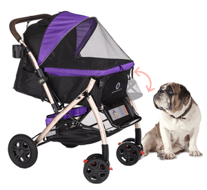 purple stroller