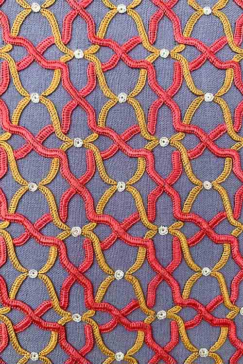 Shrujan ‘Bhamardo’ 40cm X 40cm Multi-coloured Hand Embroidered Handloo ...