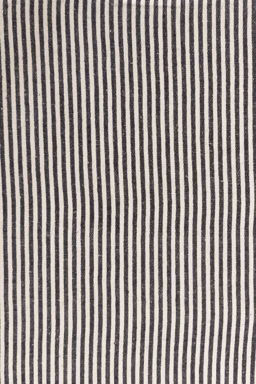 MORALFIBRE 'Black & Cream' Handspun & Handwoven Striped Fabric (0.5 Meter)