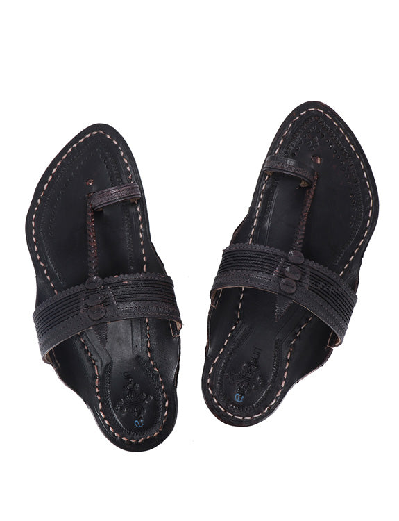 kolhapuri slipper black