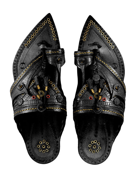 kolhapuri chappal gents black