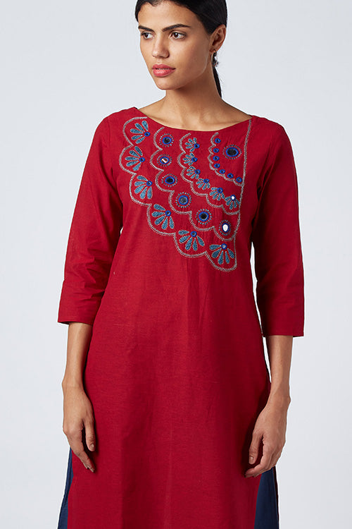 Okhai 'Trailblazer' Embroidered Cotton Kurta – Okhaistore