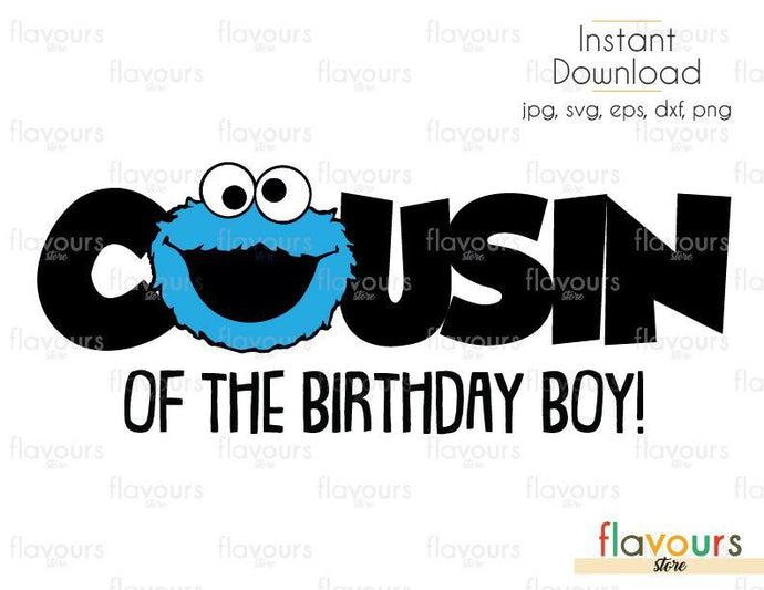 Download Cousin Of The Birthday Boy Cookie Monster Sesame Street Cuttable Flavoursstore