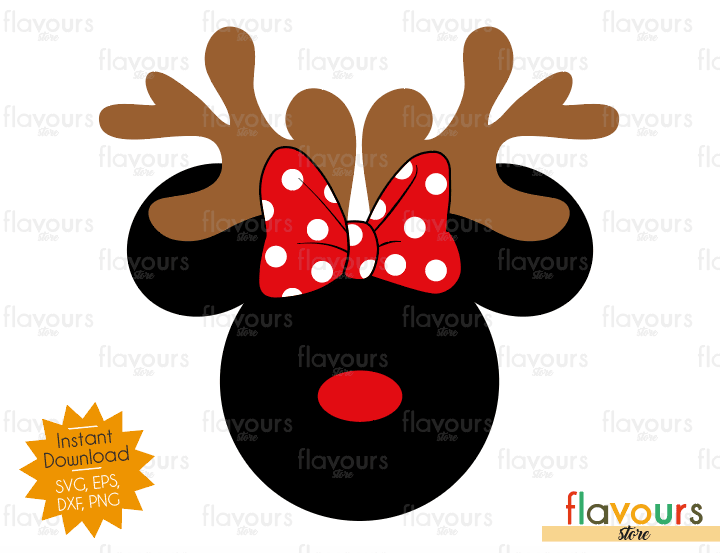 Download Minnie Mouse Reindeer - Disney - Cuttable Design Files ...