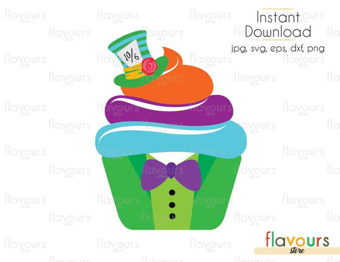 Download Mad Hatter Cupcake Alice In Wonderland Svg Cut File Flavoursstore