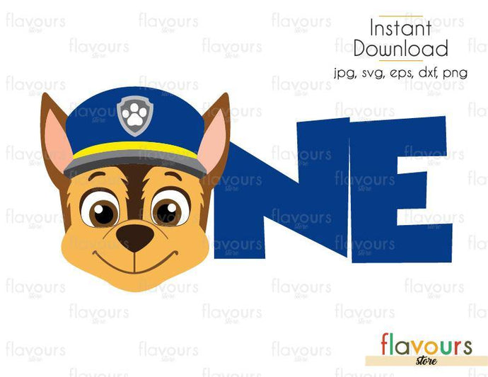 Download One Birthday Chase Paw Patrol Cuttable Design Files Svg Eps D Flavoursstore