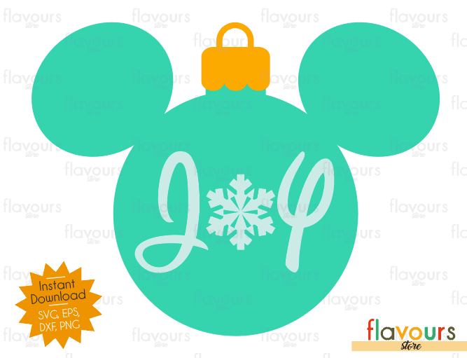 Download Mickey Christmas Ball - Joy - Disney Christmas - Cuttable ...