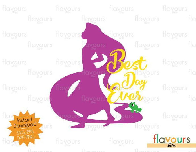 Best Day Ever Rapunzel Silhouette Disney Princess Svg Cut File Flavoursstore