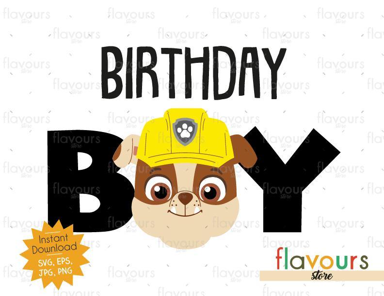 Download Birthday Boy - Rubble - Paw Patrol - Instant Download ...