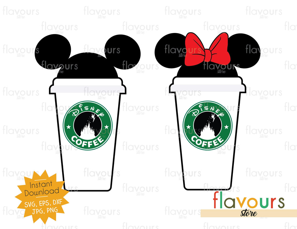 Disney Coffee Cup Ears - SVG Cut File - FlavoursStore