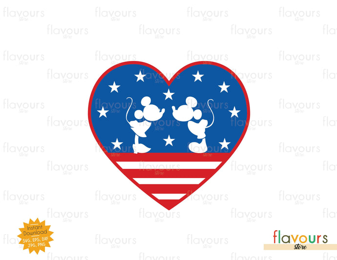 Download Disney Love Usa Heart 4th July Independence Day Svg Cut File Flavoursstore