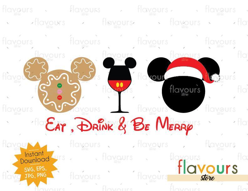 Download Eat Drink Be Merry Mickey Ears - Disney Christmas ...