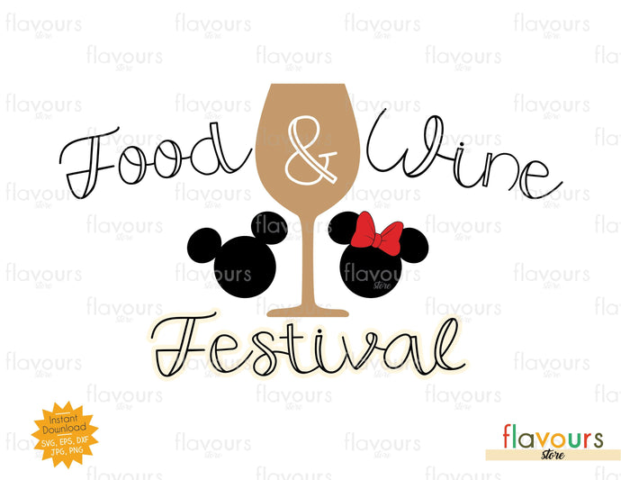 Food Wine Festival Disney Epcot Svg Cut File Flavoursstore