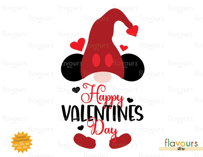 Download Happy Valentine Day Mickey Gnome Svg Cut File Flavoursstore