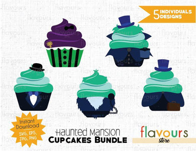 Haunted Mansion Cupcakes Bundle 5 Designs Svg Cut Files Flavoursstore