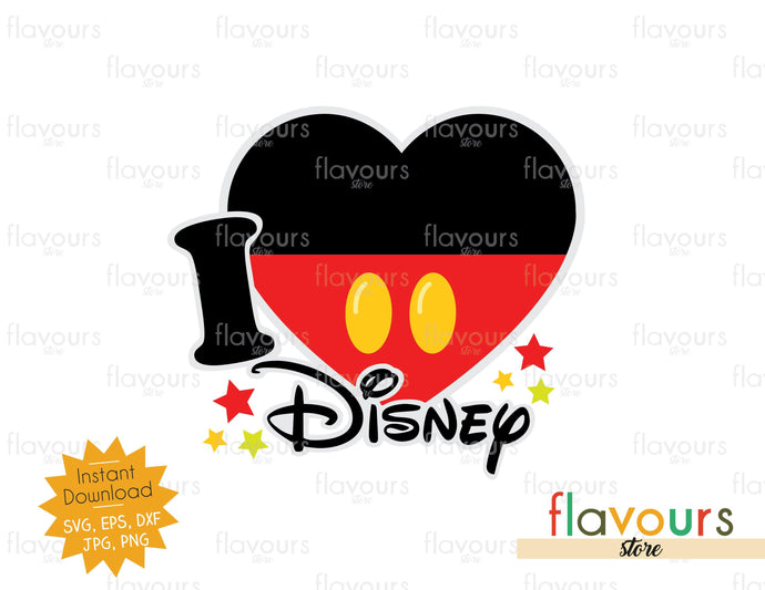 I Love Disney Svg Cut File Flavoursstore