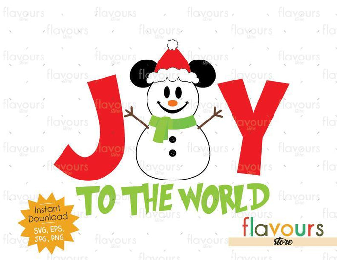 Download Joy to the World - Mickey Snowman - Instant Download - SVG ...