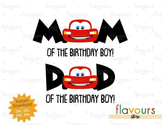 Mom and Dad of the Birthday Boy - Lightning Mcqueen - Cars - Instant D –  FlavoursStore