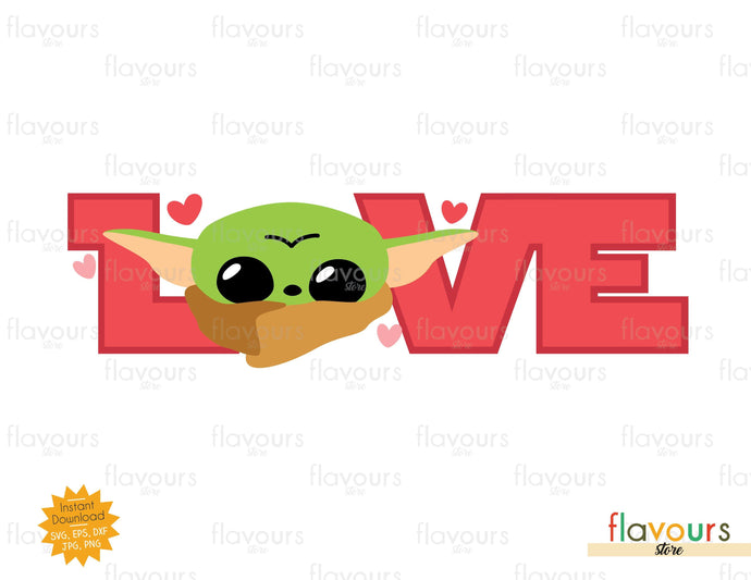 Download Love Baby Yoda Svg Cut File Flavoursstore