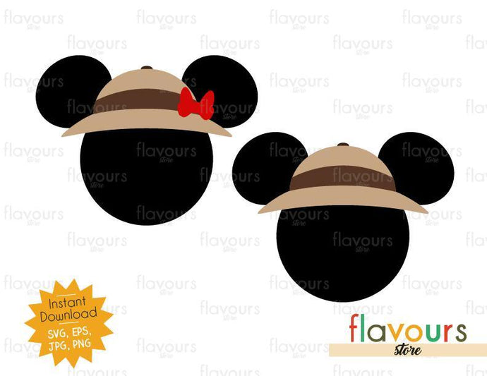 Mickey And Minnie Safari Hat Animal Kingdom Svg File Flavoursstore