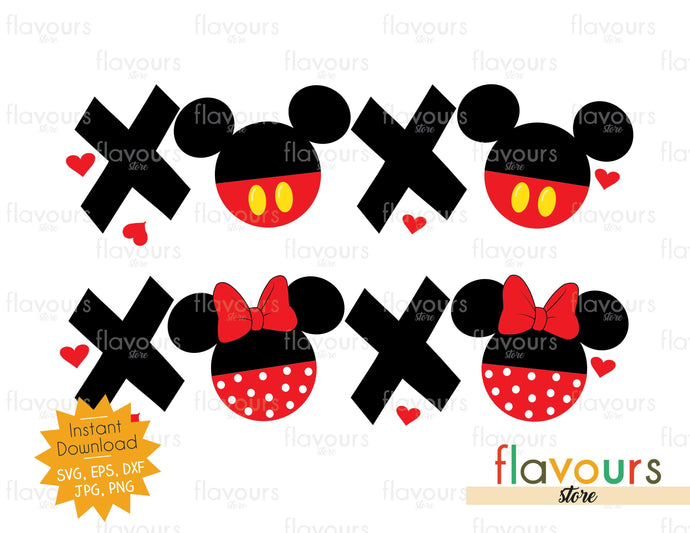 Download Mickey And Minnie Xoxo Valentine S Day Svg Cut File Flavoursstore