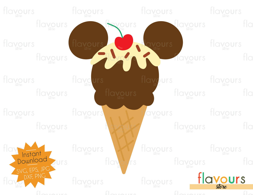 Download Mickey Ice Cream - SVG Cut File - FlavoursStore