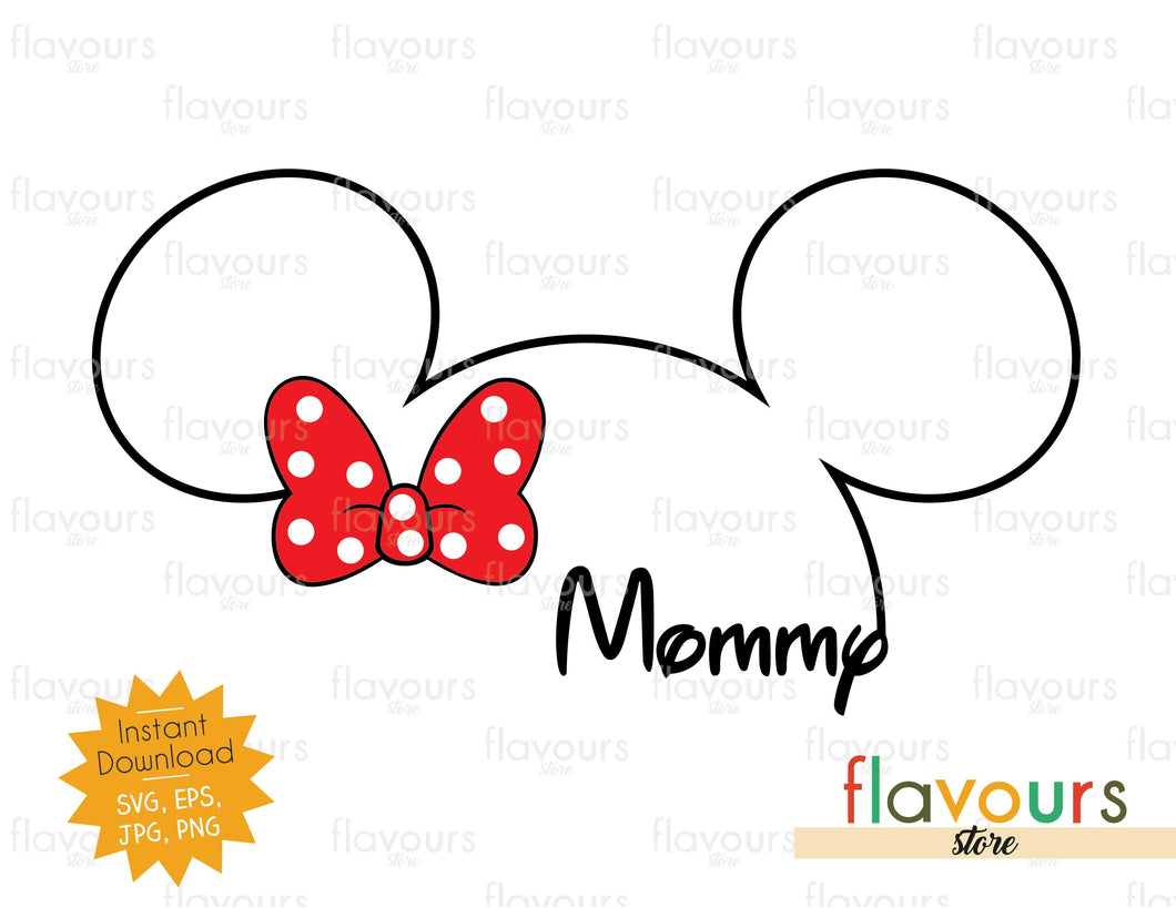 Download Mommy Minnie Silhouette - Minnie Ears - Instant Download ...