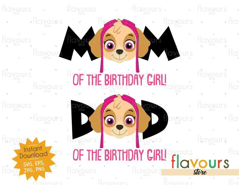 Download Mom and Dad of the Birthday Girl - Skye - Paw Patrol - Instant Downloa - FlavoursStore