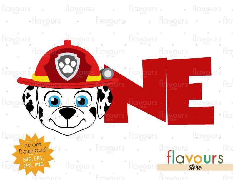 Download One - Marshall - Paw Patrol - Instant Download - SVG FILES ...