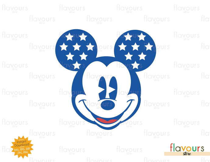 Download Patriotic Mickey Mouse Head 4th July Independence Day Svg Cut File Flavoursstore