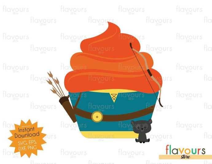 Download Merida Cupcake Brave Disney Princess Svg Cut File Flavoursstore SVG, PNG, EPS, DXF File