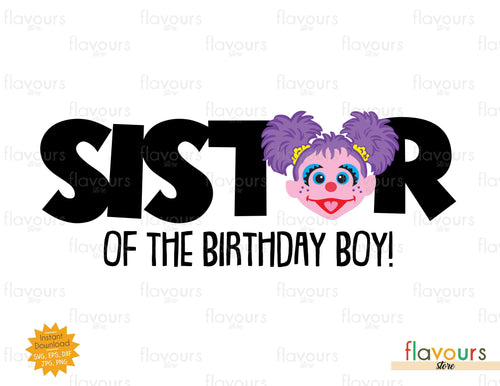 Download Sister Of The Birthday Boy Cookie Monster Sesame Street Cuttable Flavoursstore