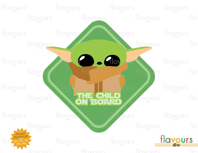 Download The Child On Board Baby Yoda Svg Cut File Flavoursstore
