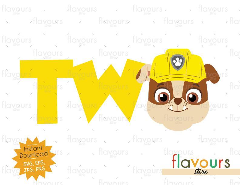 Download Two - Rubble - Paw Patrol - Instant Download - SVG FILES ...