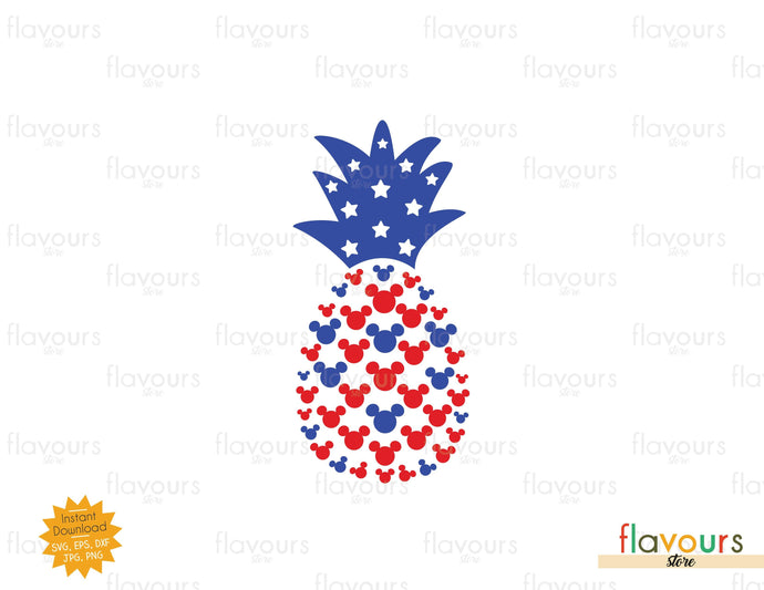 Download Usa Pineapple Mickey Head 4th July Independence Day Svg Cut File Flavoursstore