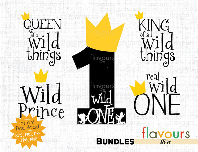 Wild Things Birthday Bundle Instant Download Svg Cut File Flavoursstore