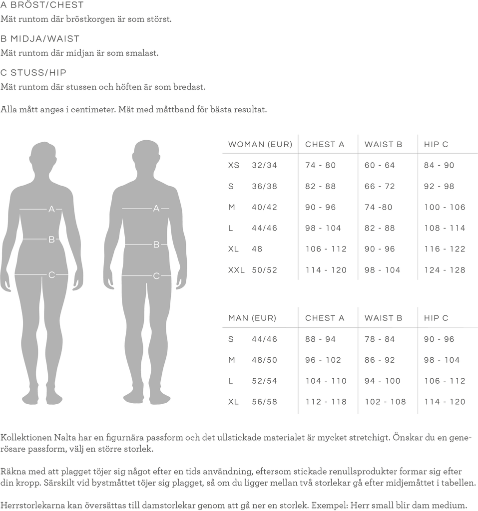 Sizing Chart Tordyvel