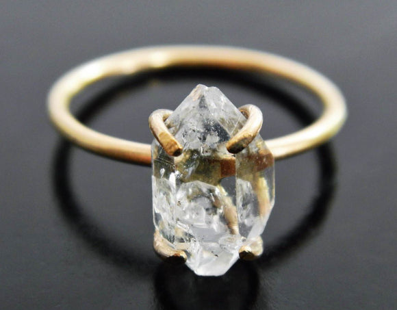 Raw Rose Quartz Engagement Ring, Turquoise Stone Ring – JadedDesignNYC