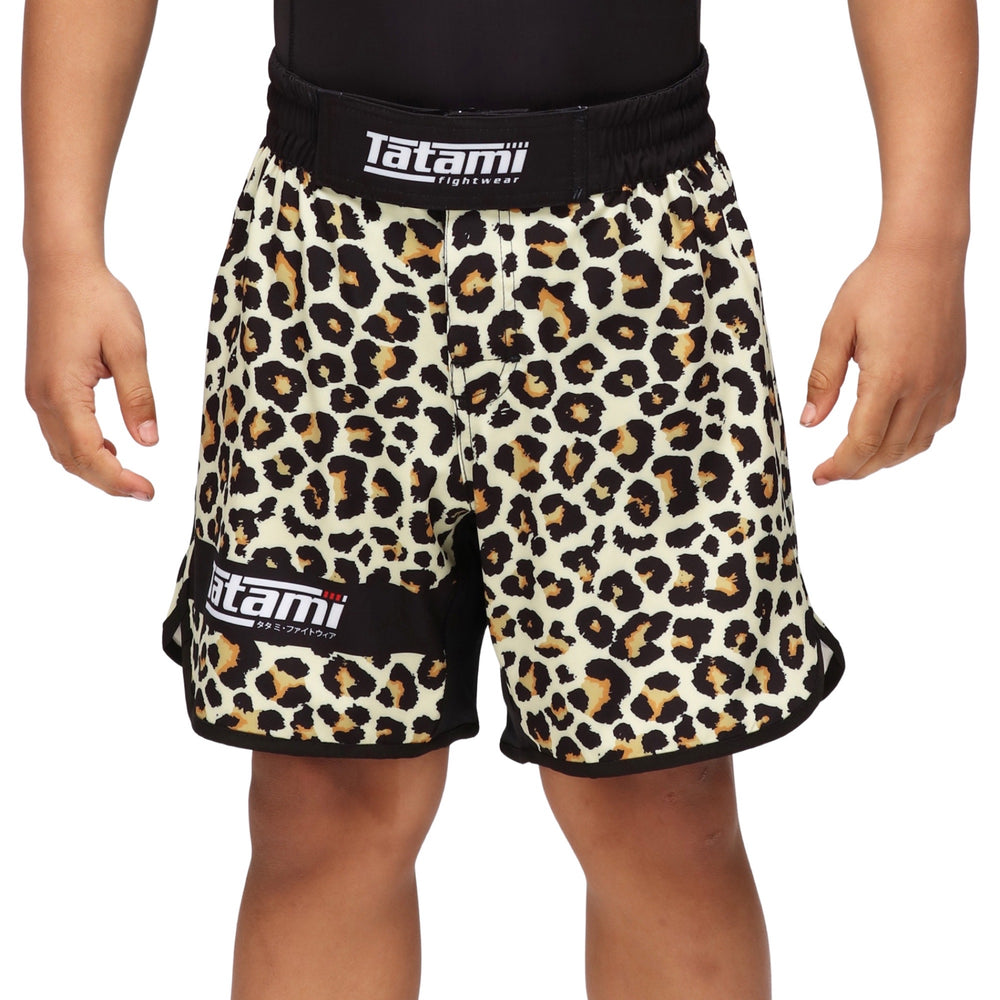 Image of Tatami Fightwear Kids Recharge Fight Shorts - Leopard