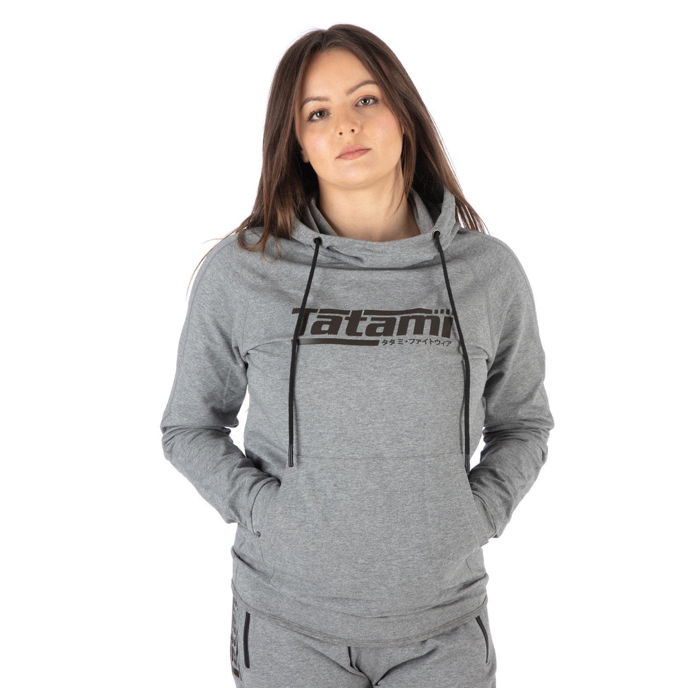 Image of Tatami Fightwear Ladies Logo Hoodie - Grey & Black