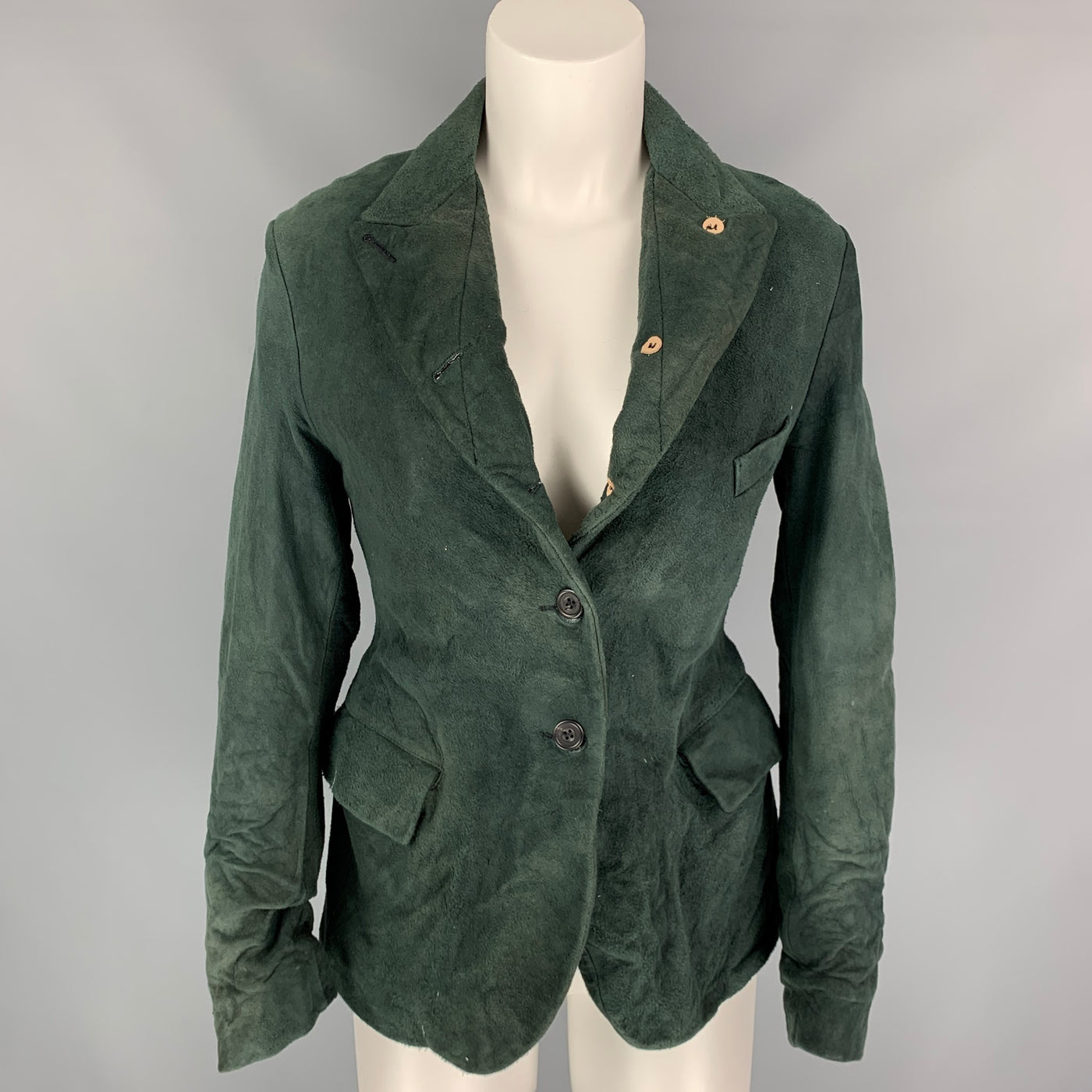 PAUL HARNDEN Size M Green Boiled Suede Jacket – Sui Generis