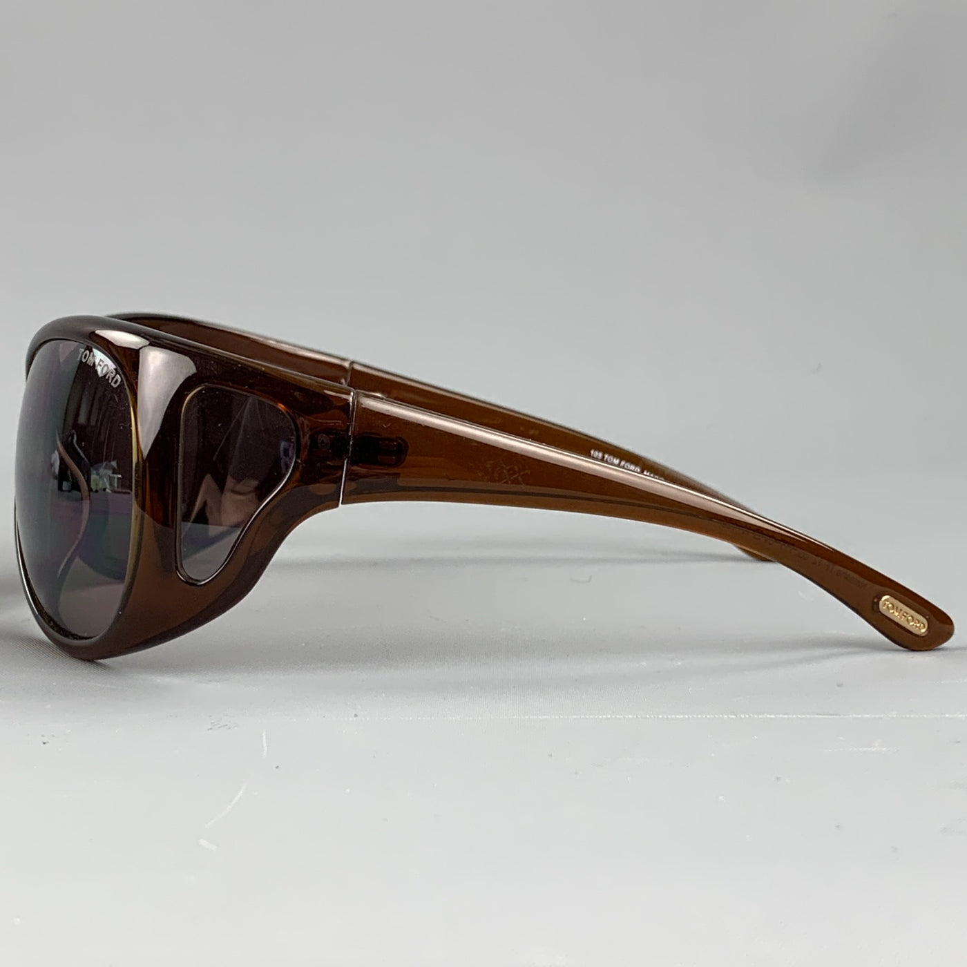 TOM FORD Brown Acetate Natasha Shield Sunglasses – Sui Generis Designer  Consignment