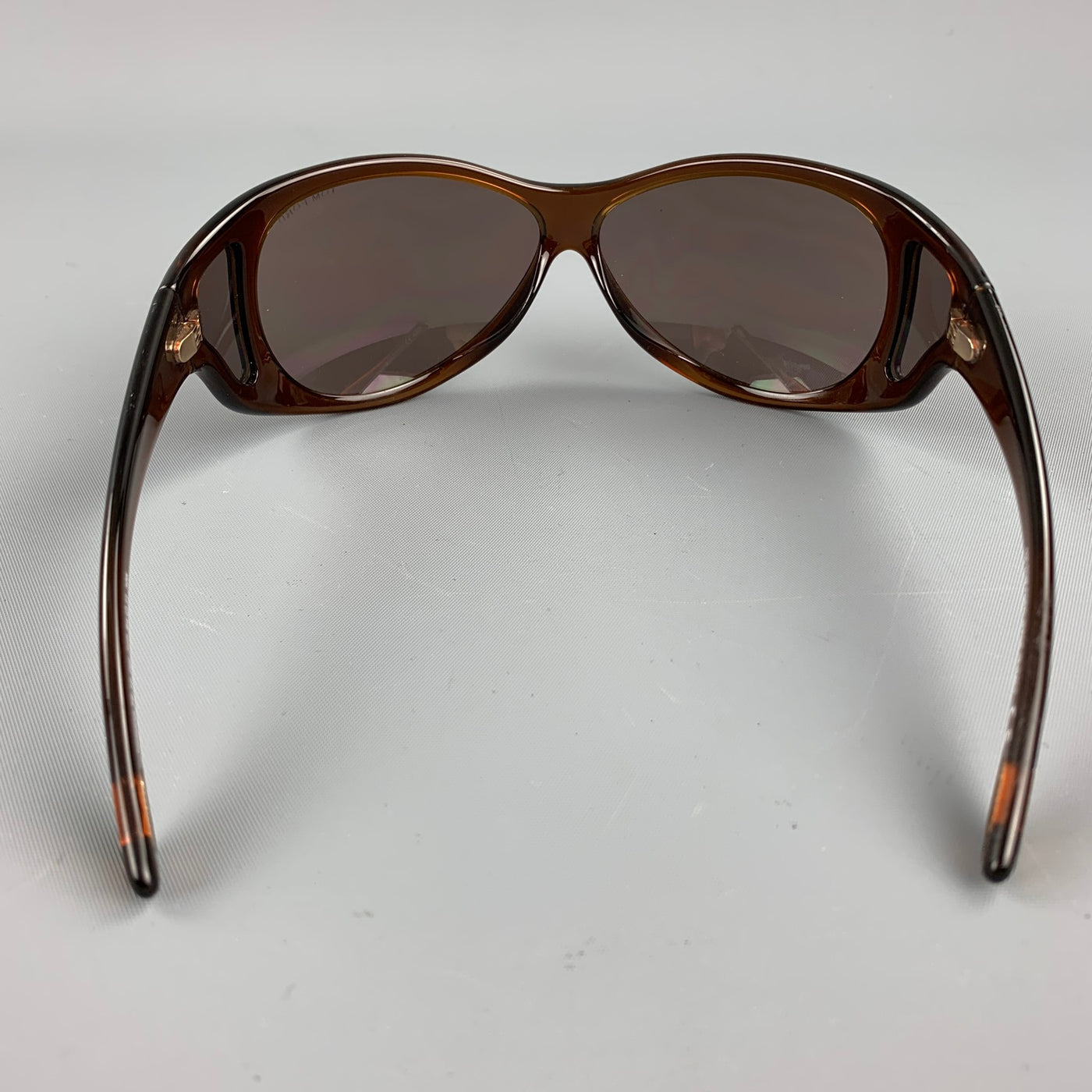 TOM FORD Brown Acetate Natasha Shield Sunglasses – Sui Generis Designer  Consignment