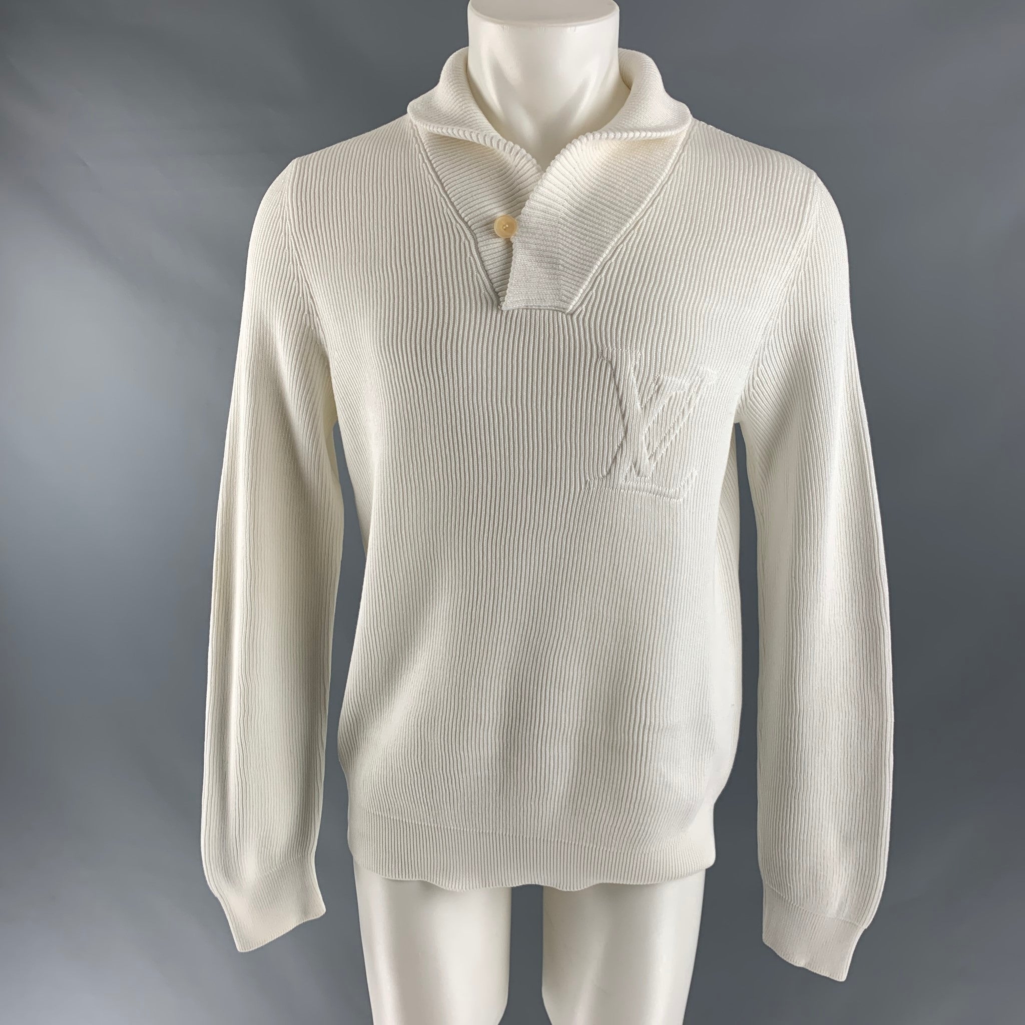 Louis Vuitton blue Printed Half-Zip Polo Sweatshirt