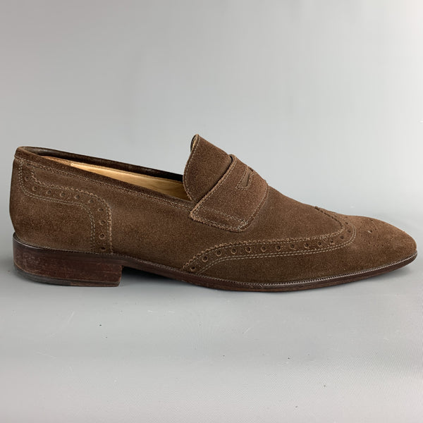 mercanti fiorentini perforated penny loafer