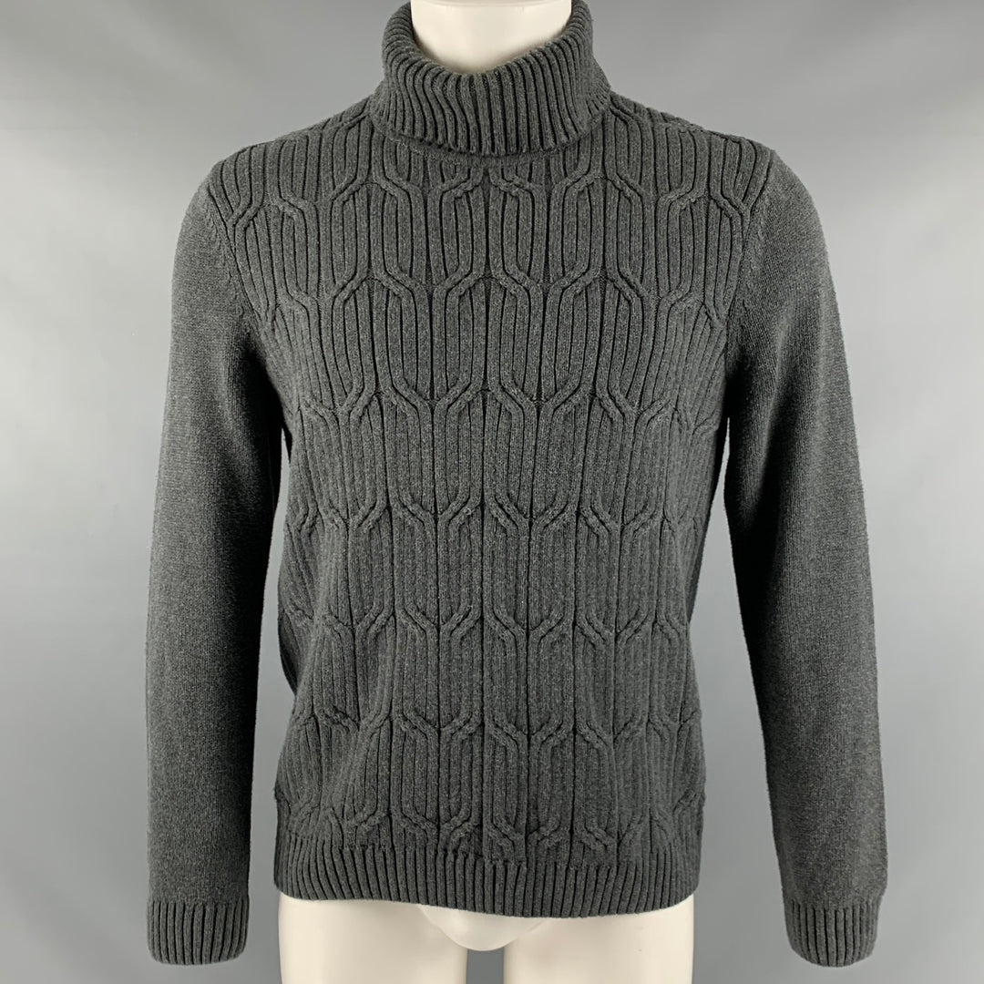 LOUIS VUITTON Size M Navy Grey Knitted Crew-Neck Sweater – Sui Generis  Designer Consignment
