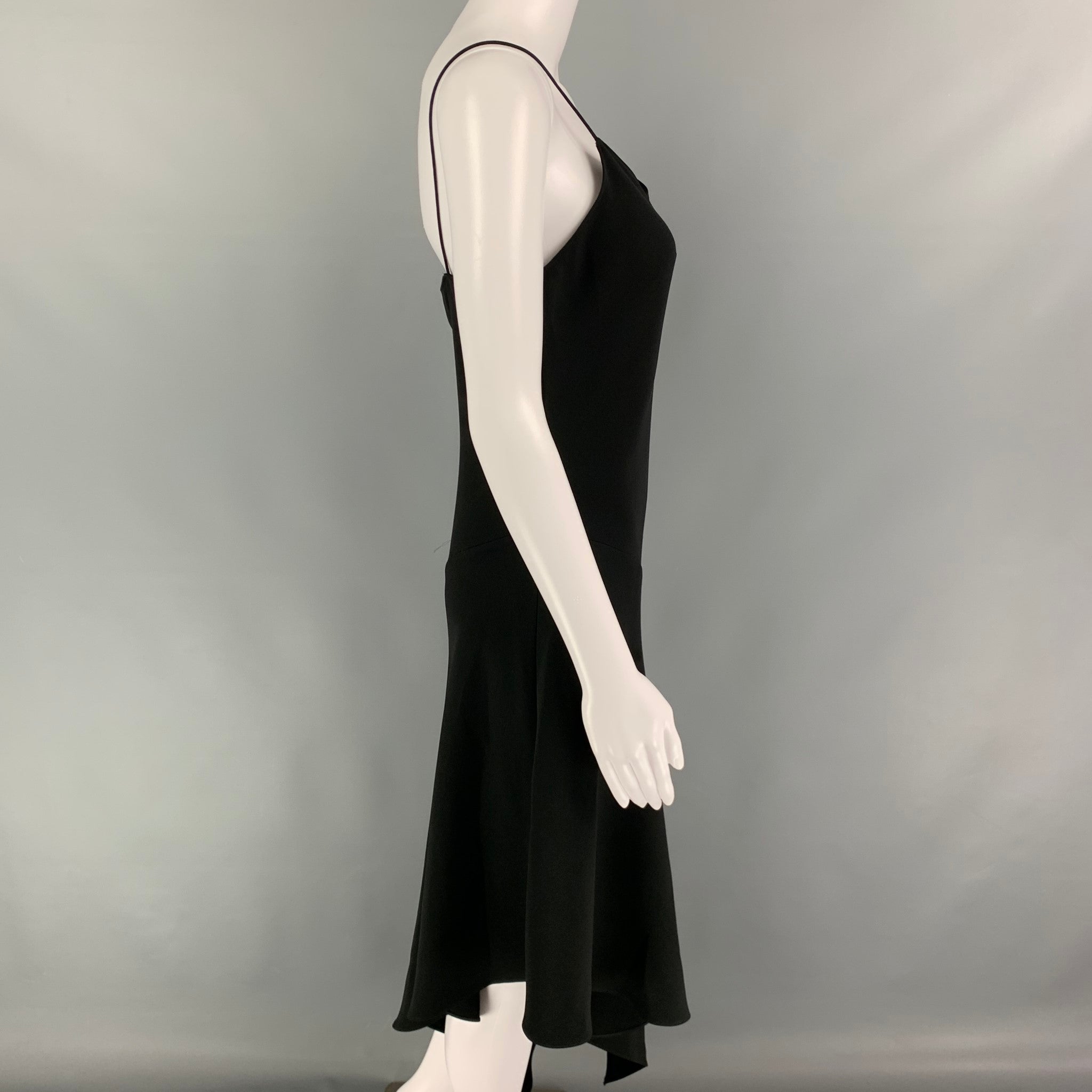 LOUIS VUITTON Size M Black Viscose Ruched Knee-Length Cocktail Dress – Sui  Generis Designer Consignment